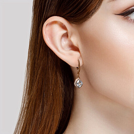 Серьги SOKOLOV - Золото 585, Топаз, Фианит (арт. 728378)