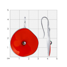 Серьги SOKOLOV - Серебро 925, Жемчуг культивированный, Эмаль (арт. 94024393)