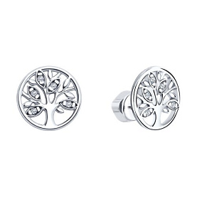 Серьги SOKOLOV - Серебро 925, Фианит (арт. 94025782)