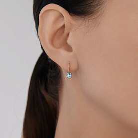 Серьги SOKOLOV - Золото 585, Топаз (арт. 729038)