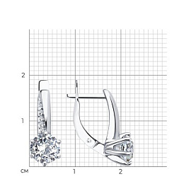 Серьги Diamant - Серебро 925, Фианит (арт. 94-120-02134-1)