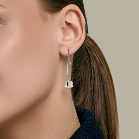 Серьги Diamant - Серебро 925, Стекло (арт. 94-121-00312-2)