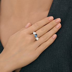 Кольцо Diamant - Серебро 925, Кристалл (арт. 94-110-00047-1)