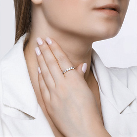 Кольцо SOKOLOV - Золото 585, Фианит (арт. 017052)