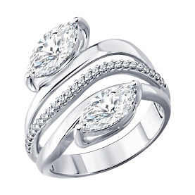 Кольцо SOKOLOV - Серебро 925, Фианит (арт. 94015036)