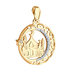 Подвеска SOKOLOV - Золото 375, Фианит (арт. 034443-4)