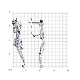 Серьги SOKOLOV - Серебро 925, Фианит (арт. 94026654)