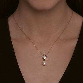 Колье SOKOLOV - Золото 585, Жемчуг культивированный, Перламутр (арт. 797094)