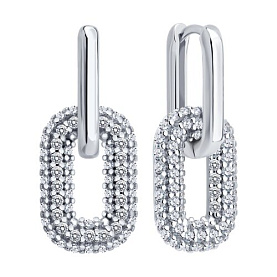 Серьги SOKOLOV - Серебро 925, Фианит (арт. 94027525)