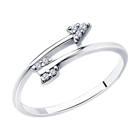 Кольцо SOKOLOV - Серебро 925, Фианит (арт. 94013657)