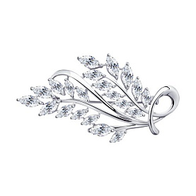 Брошь Diamant - Серебро 925, Фианит (арт. 94-140-00485-1)