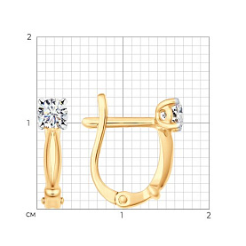 Серьги SOKOLOV - Серебро 925, Фианит (арт. 93022378)