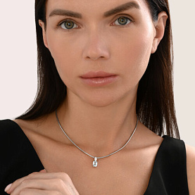 Подвеска SOKOLOV - Серебро 925, Топаз, Фианит (арт. 92030821)