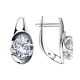 Серьги SOKOLOV - Серебро 925, Фианит (арт. 94023289)