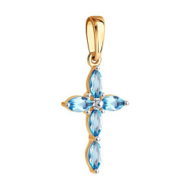 Подвеска Diamant - Золото 585, Топаз (арт. 51-330-02326-1)