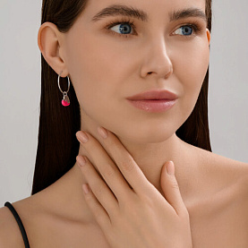 Серьги Diamant - Серебро 925, Эмаль (арт. 94-124-02201-1)