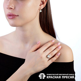 Кольцо Красная пресня - Серебро 925, Жемчуг культивированный (арт. 23313474)