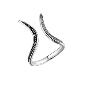 Кольцо FRESH - Серебро 925, Фианит (арт. CZ-R03543-X-WB-X-X-WB)