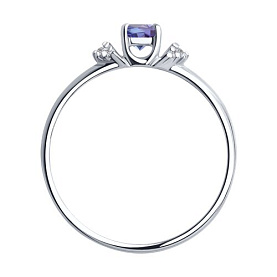 Кольцо SOKOLOV - Серебро 925, Танзанит, Фианит (арт. 92012112)