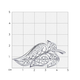 Брошь Diamant - Серебро 925 (арт. 94-140-00698-1)