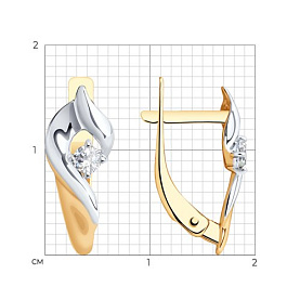 Серьги SOKOLOV - Золото 375, Фианит (арт. 027317-4)