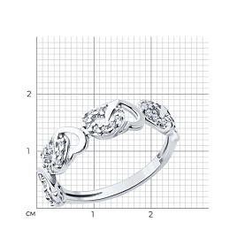 Кольцо SOKOLOV - Серебро 925, Фианит (арт. 94013838)