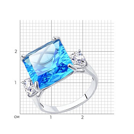 Кольцо Diamant - Серебро 925, Алпанит, Фианит (арт. 94-110-01029-1)