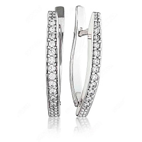 Серьги Галатея - Серебро 925, Фианит (арт. 3438.1)