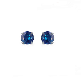 Серьги Platinum Lab. - Платина 950, Сапфир (арт. ПС-090С-04)