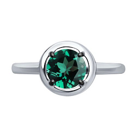 Кольцо SOKOLOV - Серебро 925, Синтетический турмалин (арт. 92014518)