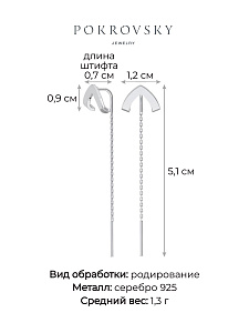 Серьги POKROVSKY - Серебро 925 (арт. 0221801-00245)