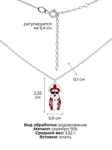 Колье POKROVSKY - Серебро 925, Эмаль (арт. 3121855Л06145)