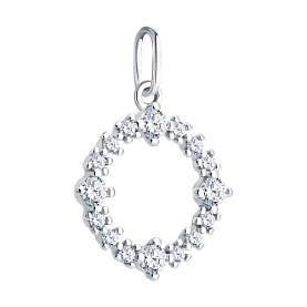 Подвеска SOKOLOV - Серебро 925, Фианит (арт. 94033336)
