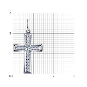 Подвеска SOKOLOV - Серебро 925, Фианит (арт. 94032335)