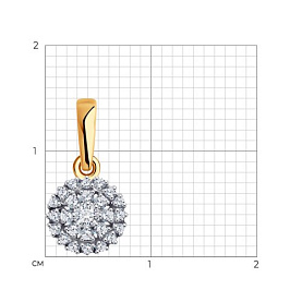 Подвеска Diamant - Золото 585, Фианит (арт. 51-130-01945-1)
