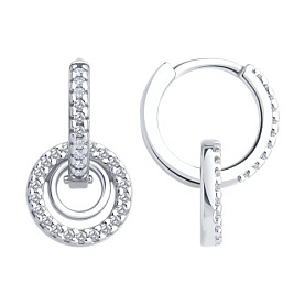 Серьги SOKOLOV - Серебро 925, Фианит (арт. 94026909)