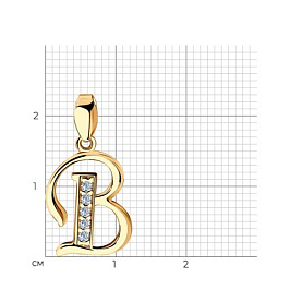 Подвеска SOKOLOV - Серебро 925, Фианит (арт. 93030532)