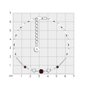 Браслет SOKOLOV - Серебро 925, Гранат, Фианит (арт. 92050098)