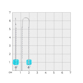 Серьги Diamant - Серебро 925, Стекло (арт. 94-123-00313-1)