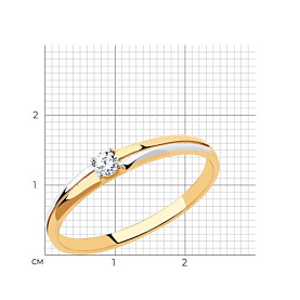 Кольцо Diamant - Золото 585, Фианит (арт. 51-110-00852-1)