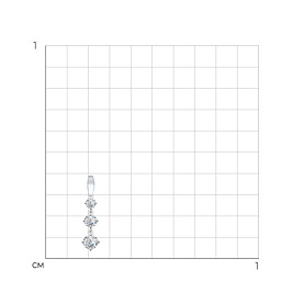 Подвеска SOKOLOV - Серебро 925, Фианит (арт. 94032823)