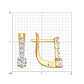 Серьги SOKOLOV - Золото 375, Фианит (арт. 027500-4)