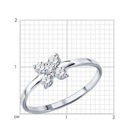 Кольцо SOKOLOV - Золото 585, Фианит (арт. 019839-3)