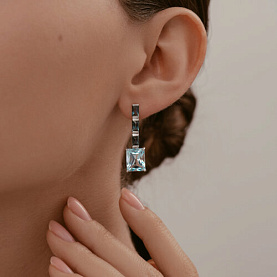 Серьги Diamant - Золото 585, Топаз (арт. 52-321-02457-1)