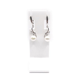 Серьги Марказит - Серебро 925, Жемчуг культивированный, Фианит (арт. 20484)