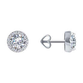 Серьги Diamant - Золото 585, Фианит (арт. 52-122-02352-1)