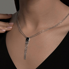 Колье Diamant - Серебро 925, Оникс (арт. 94-370-02083-1)