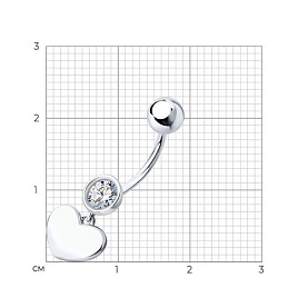 Пирсинг SOKOLOV - Серебро 925, Фианит (арт. 94060078)