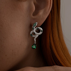 Серьги SOKOLOV - Серебро 925, Фианит (арт. 94026003)