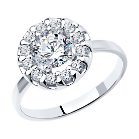 Кольцо SOKOLOV - Серебро 925, Фианит (арт. 94013561)